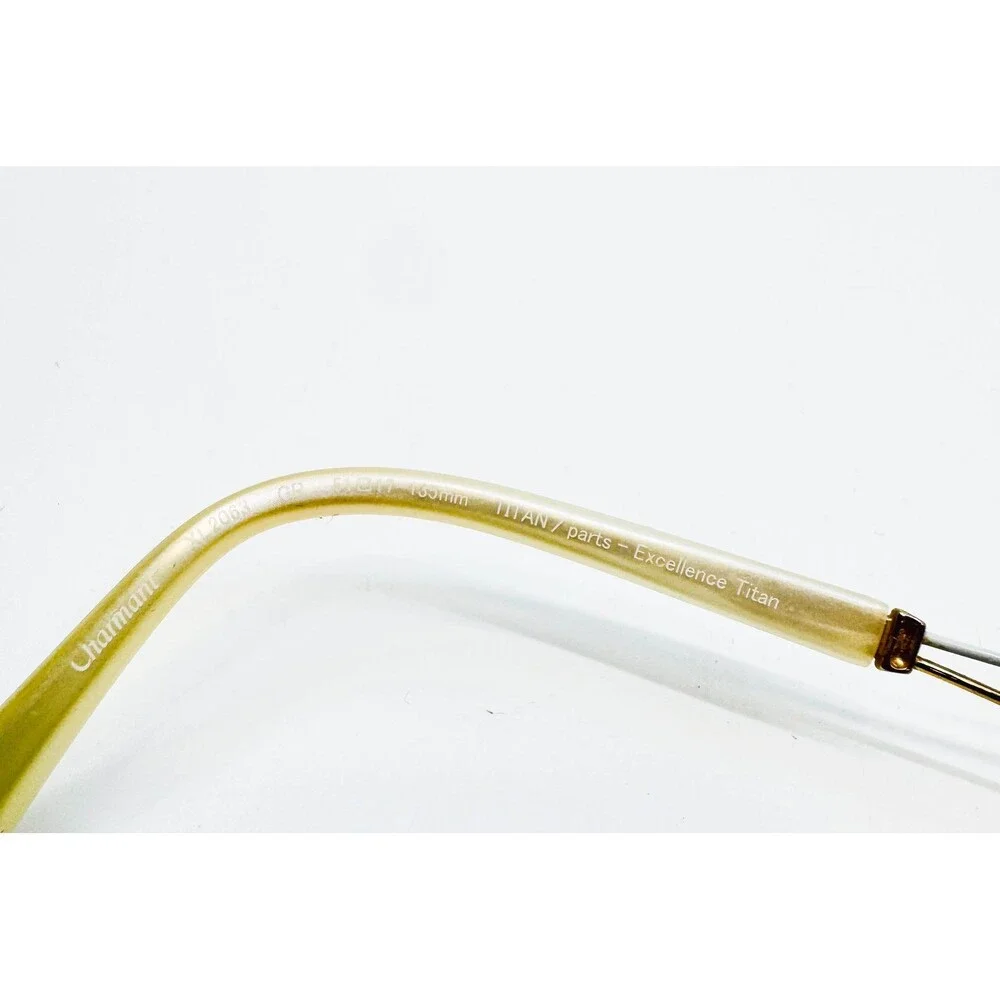 Charmant Line Art Eyeglasses Womens Gold Rimless XL2063 Titan 51-17-135 43019